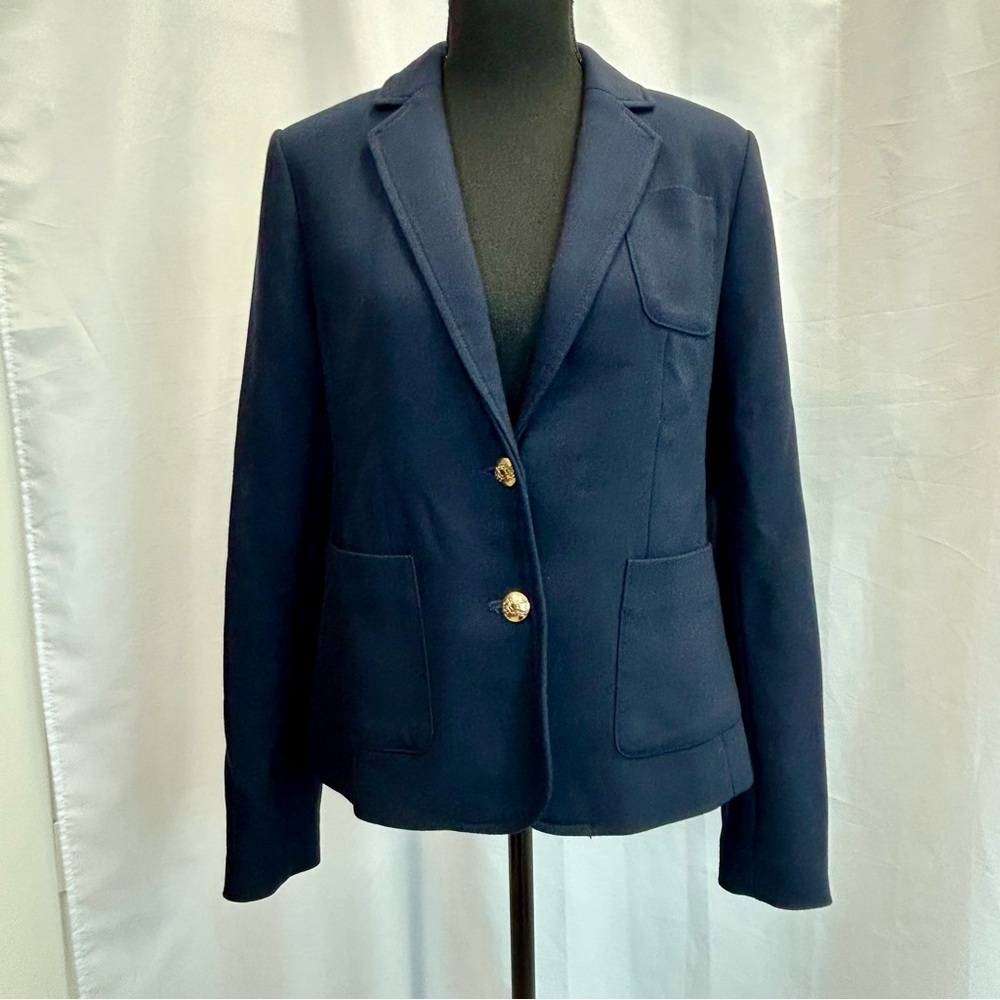Banana republic classic fit navy blue equestrian riding jacket single breasted 4